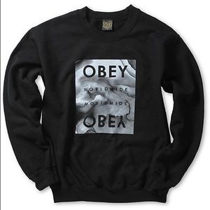SMOKE AGATE OBEY WORLDWIDE RAGLAN KNIT